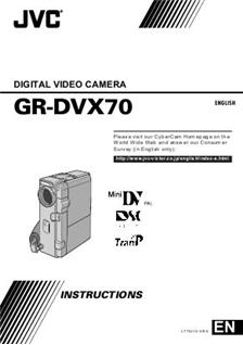 JVC GR DVX 70 manual. Camera Instructions.